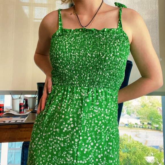 Green Floral Maxi Dress - Picture 2 of 5